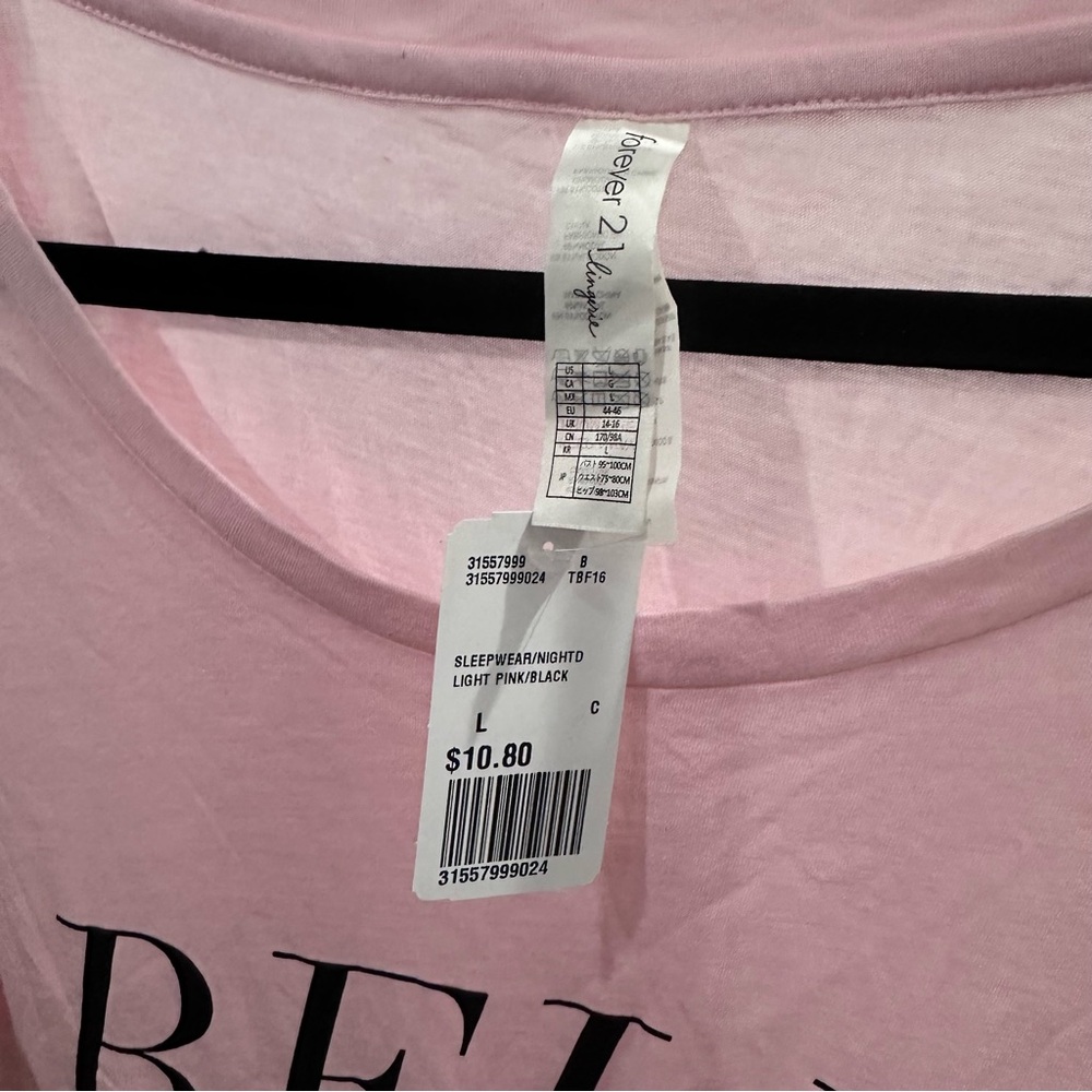 Forever 21 Pink Chemise with 'Belle of the Ball' Print - Picture 2 of 3